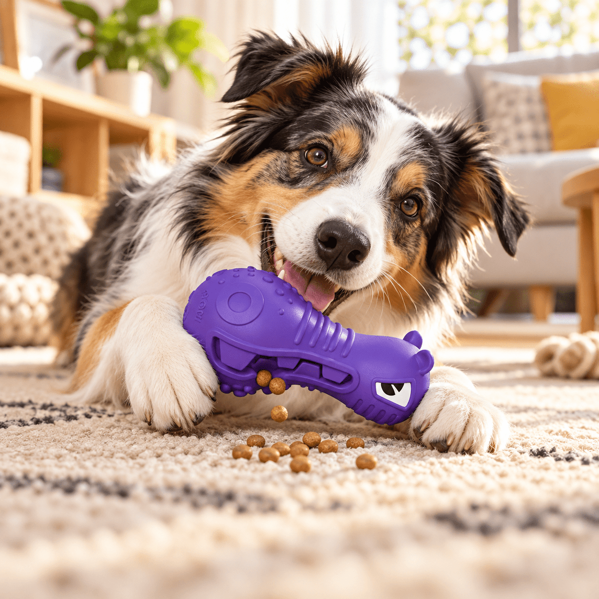 Juguete Interactivo Hipopótamo con Sonido para Perro GiGwi Dumbbell Heads - Cosmos