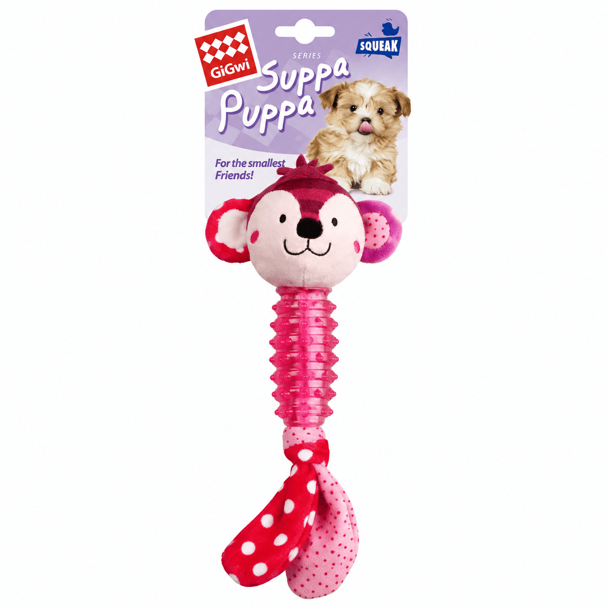 Juguete Mono de Peluche y Caucho con Sonido para Cachorros GiGwi Suppa Puppa - Cosmos