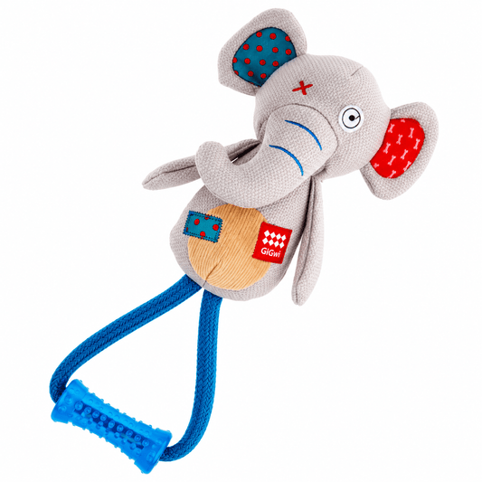 Juguete Elefante de Peluche con Cuerda para Perro GiGwi Plush Friendz - Cosmos