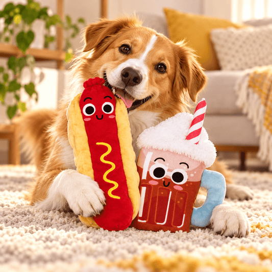Juguete de Peluche Hot Dog y Bebida para Perro GiGwi - Cosmos