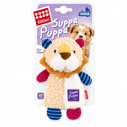 Juguete León de Peluche con Sonido para Cachorros GiGwi Suppa Puppa - Cosmos