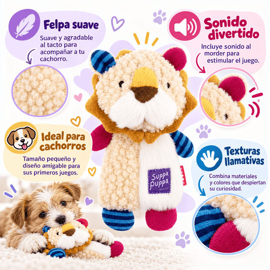 Juguete León de Peluche con Sonido para Cachorros GiGwi Suppa Puppa - Cosmos