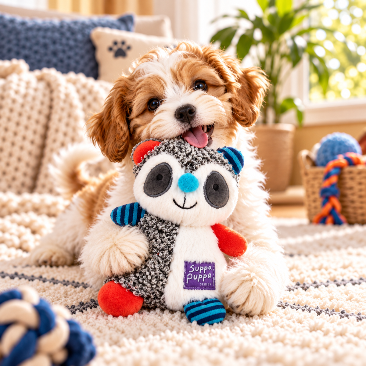 Juguete Panda de Peluche con Sonido para Cachorros GiGwi Suppa Puppa - Cosmos