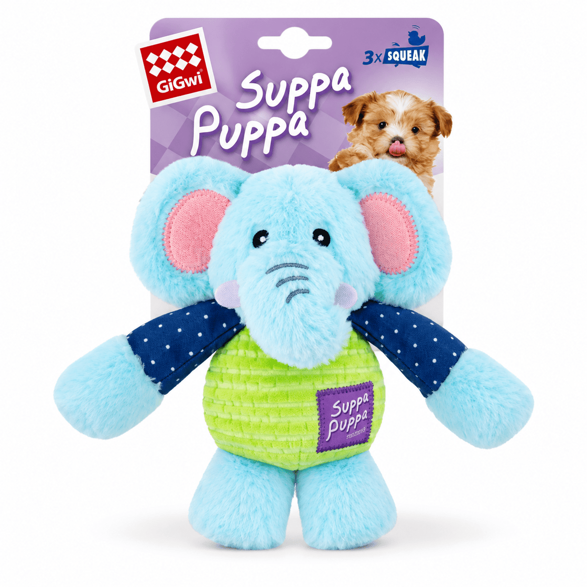 Juguete de Peluche Elefante con Sonido para Perro GiGwi Suppa Puppa - Cosmos