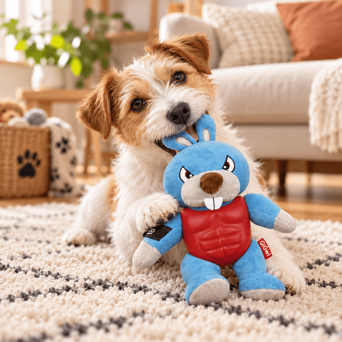 Juguete de Peluche Conejo Héroe con Sonido para Perro GiGwi I’m Hero - Cosmos
