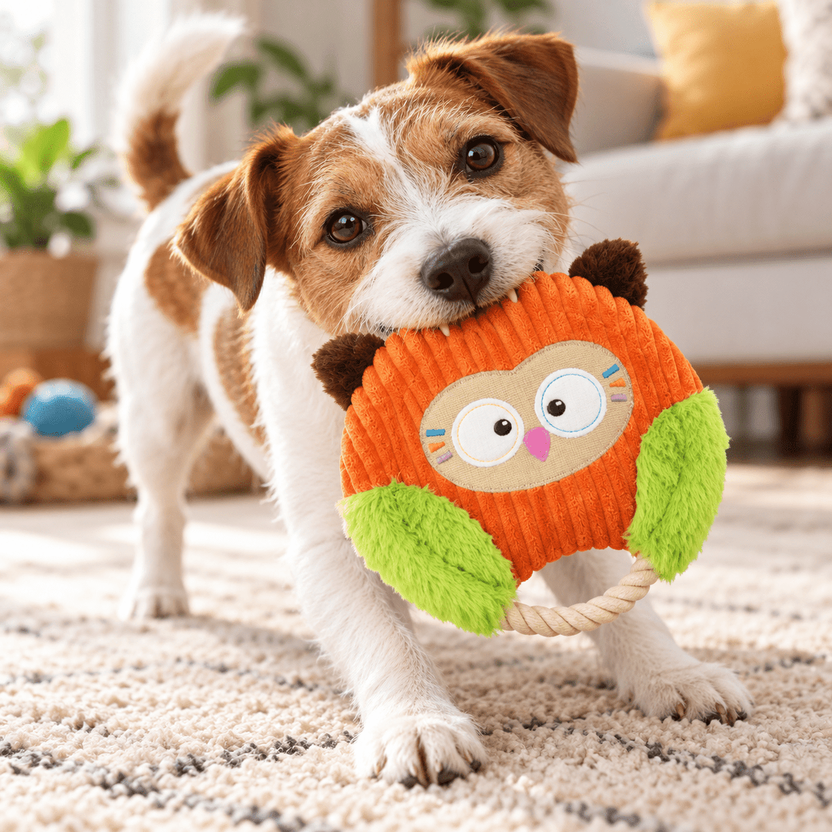 Juguete de Peluche Búho con Cuerda para Perro GiGwi Jungle Explorers - Cosmos