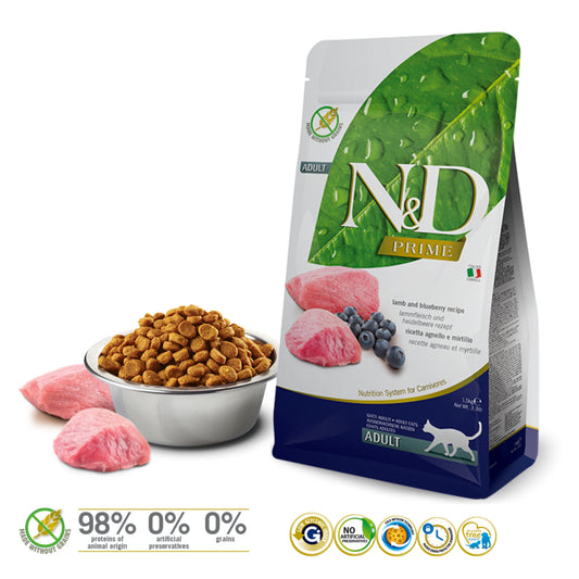 N&D Prime Cat Cordero Adulto - Cosmos