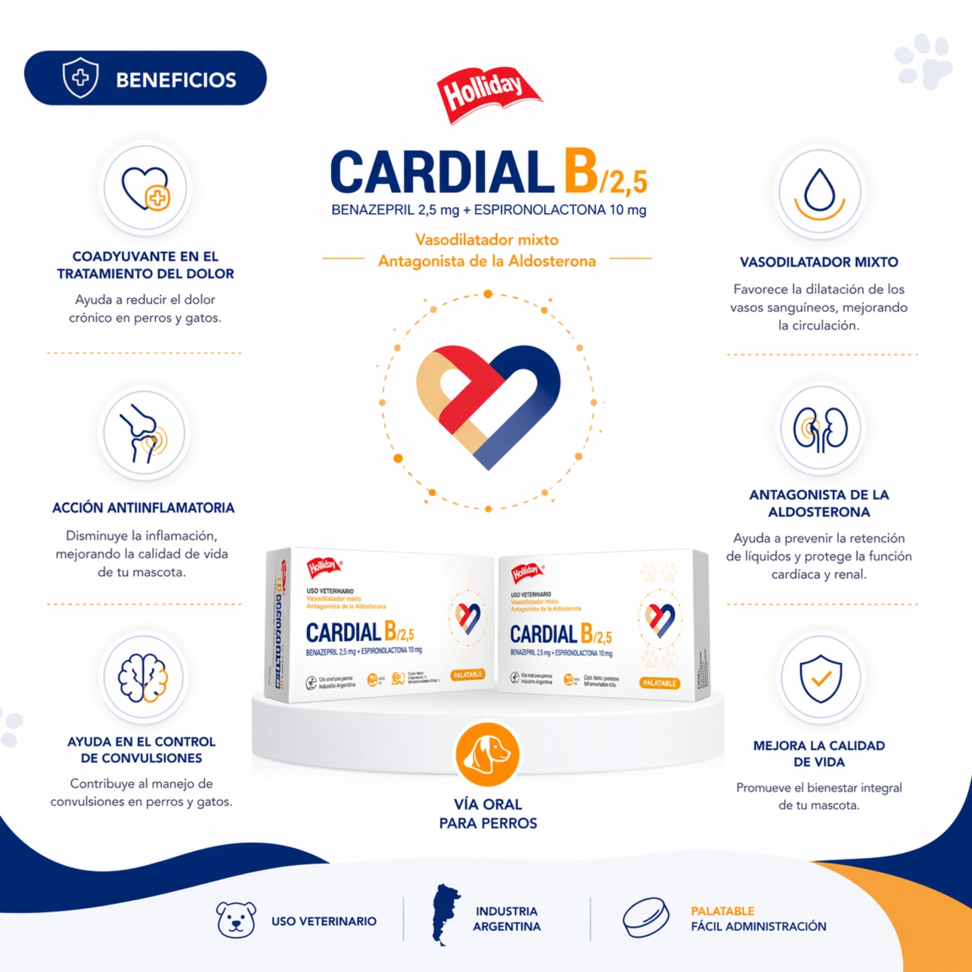Cardial B® 2.5 mg – Protector cardíaco para perros - Cosmos