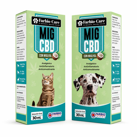 Mig - CBD® – Analgésico, Antiinflamatorio y Anticonvulsivante Natural para Perros y Gatos - Cosmos
