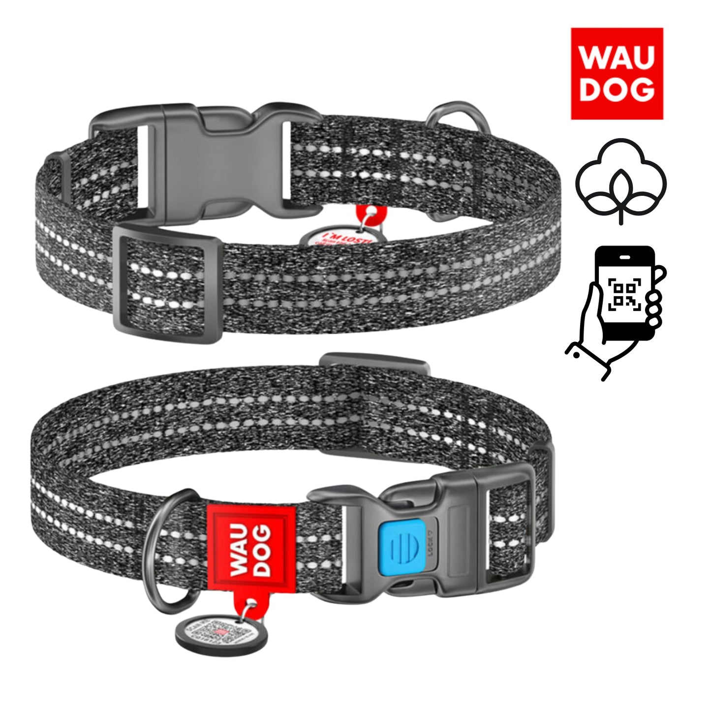 WAUDOG Cotton Collar M 2,0 mm