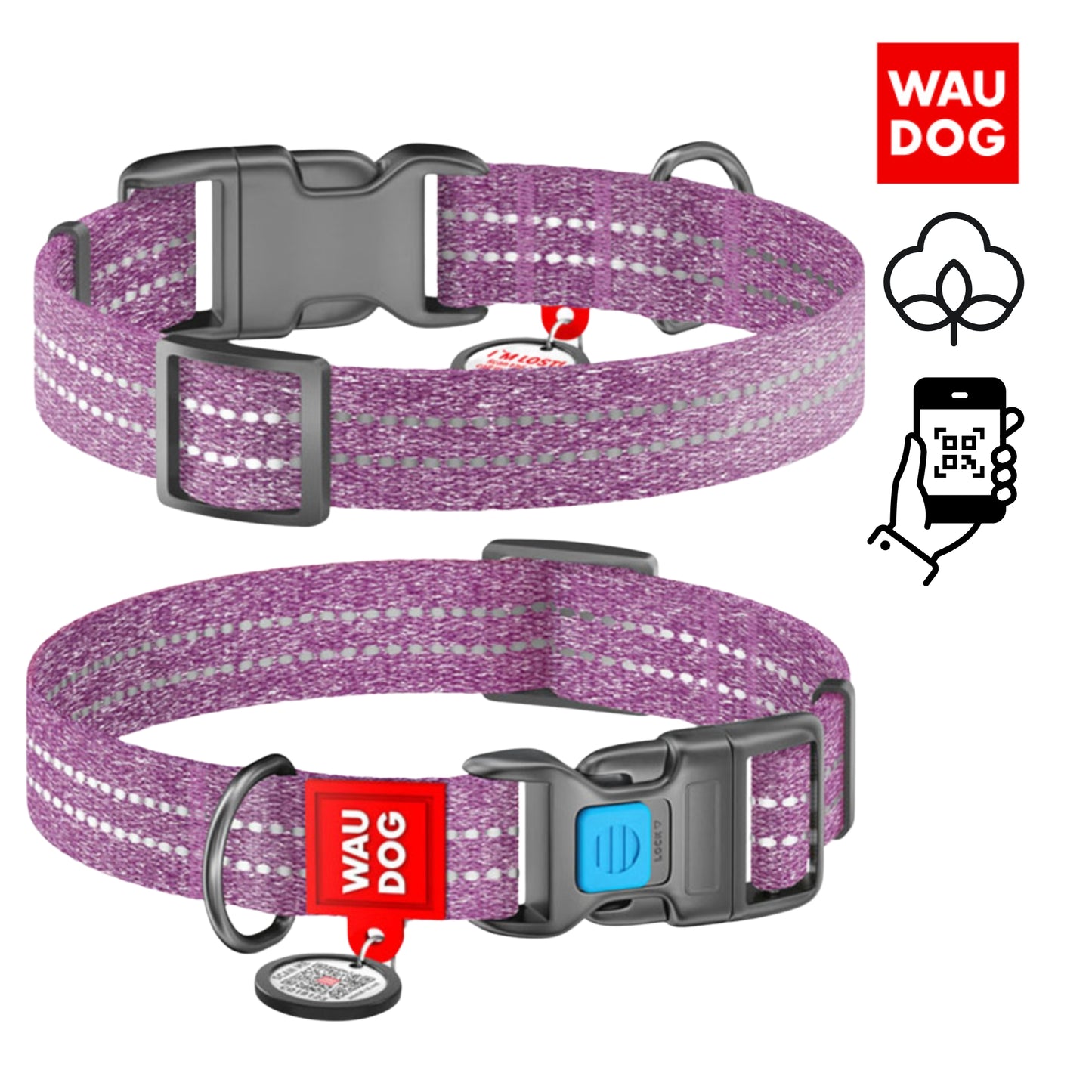 WAUDOG Cotton Collar M 2,0 mm