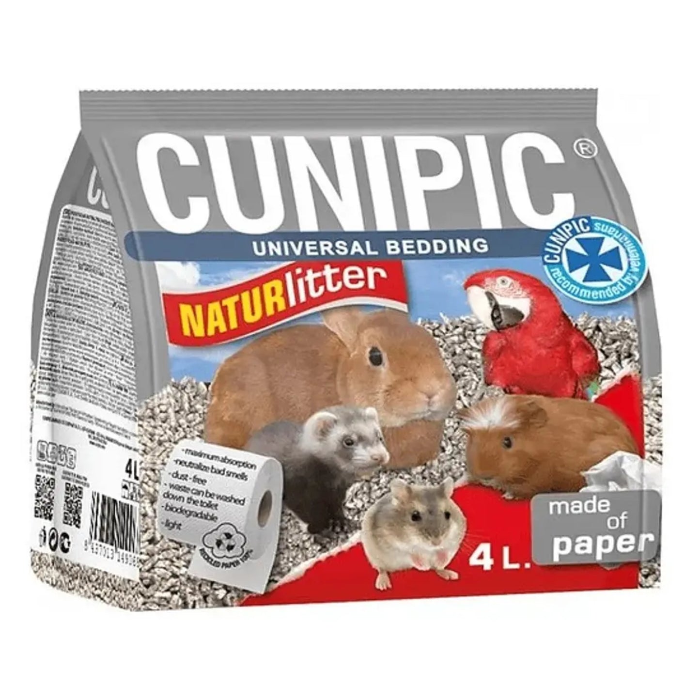 Cunipic NaturLitter | Sustrato de Papel Natural sin Polvo para Pequeños Animales - Cosmos