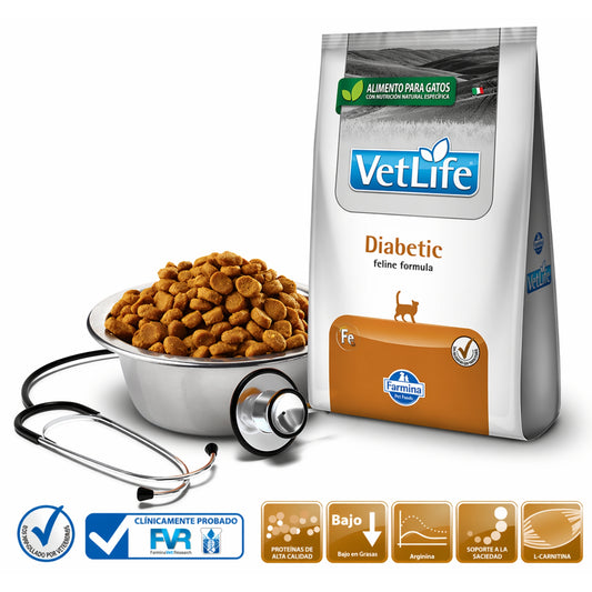 FARMINA Vet Life Diabetic Feline – Dieta veterinaria para control de glucosa en gatos - Cosmos