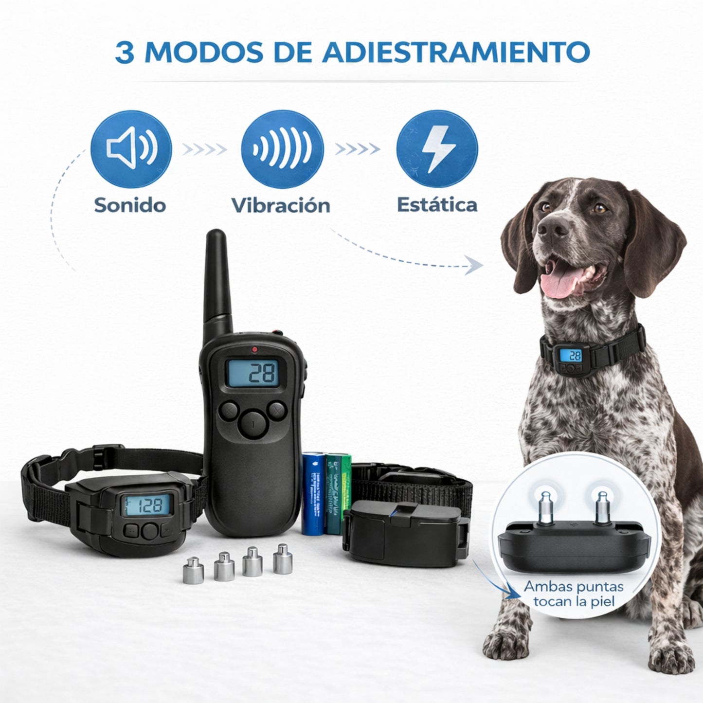 Collar de Entrenamiento Electrónico para Perros – Control Remoto Recargable - Cosmos