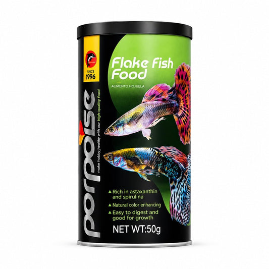 Porpoise Flake Fish Food 50 g – Alimento en Hojuelas para Peces Ornamentales - Cosmos