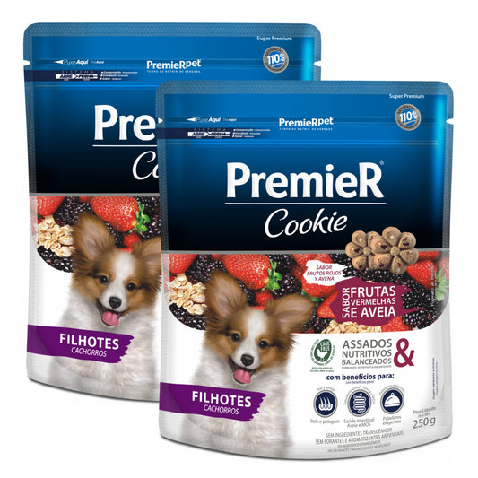 Pack 2 Premier Galletas Frutos Rojos / Coco y Avena Cachorro 250 gr - COSMOS