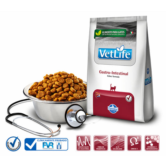 FARMINA Vet Life Gastro - Intestinal Feline – Dieta veterinaria para soporte digestivo en gatos - Cosmos