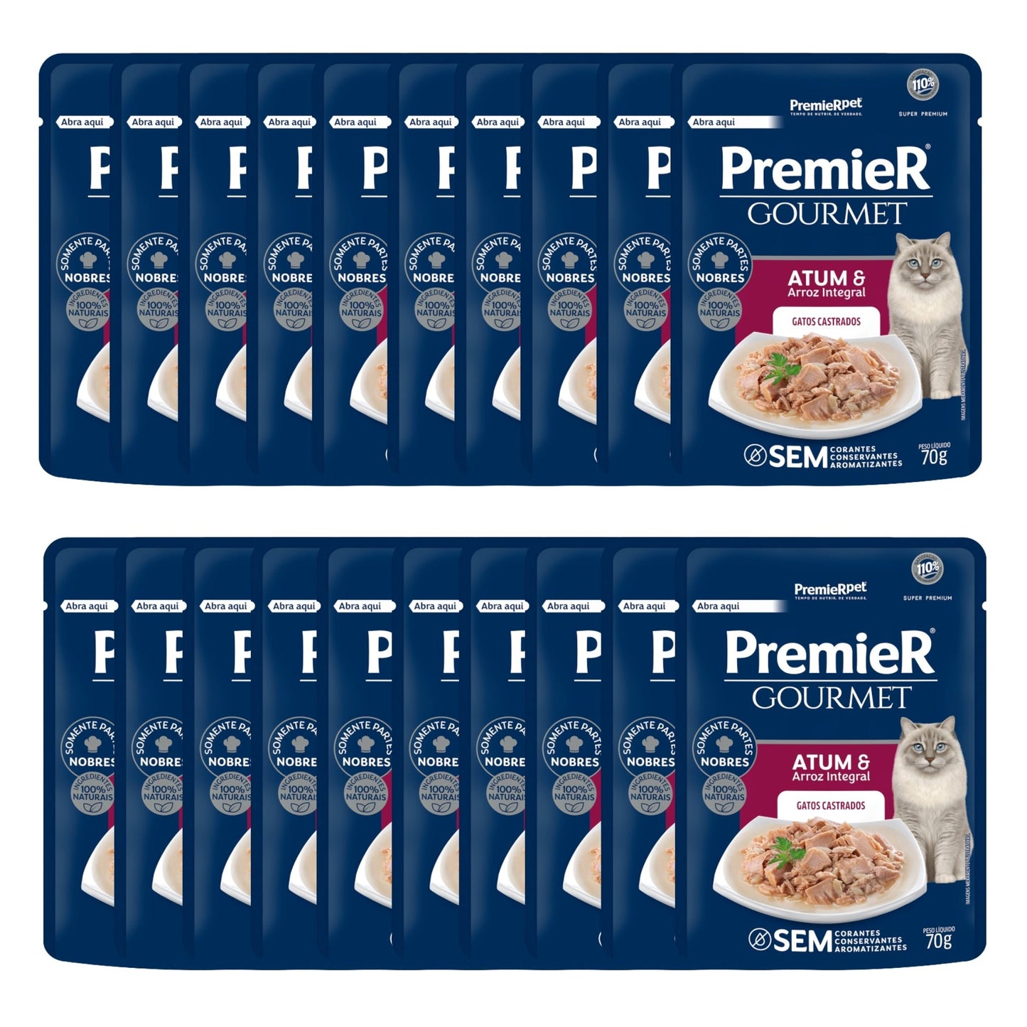 PremieR Gourmet Atún con Arroz Integral – Alimento Húmedo para Gatos Castrados - Cosmos