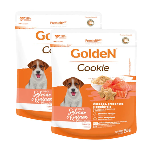 2 Pack Golden Galletas Cachorros Salmón y Quinoa 350g - Cosmos