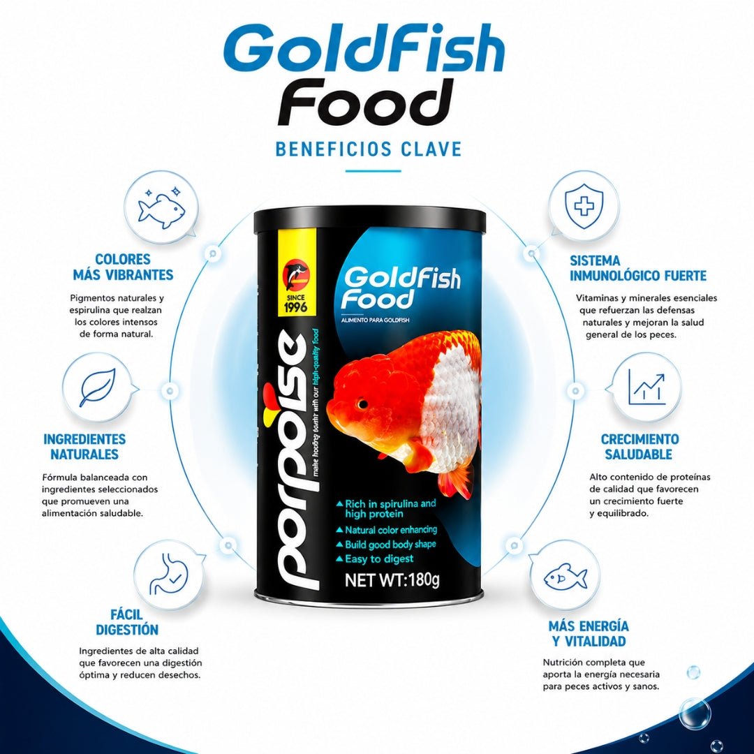 Porpoise Goldfish Granules 180 g – Alimento Premium para Peces Goldfish - Cosmos