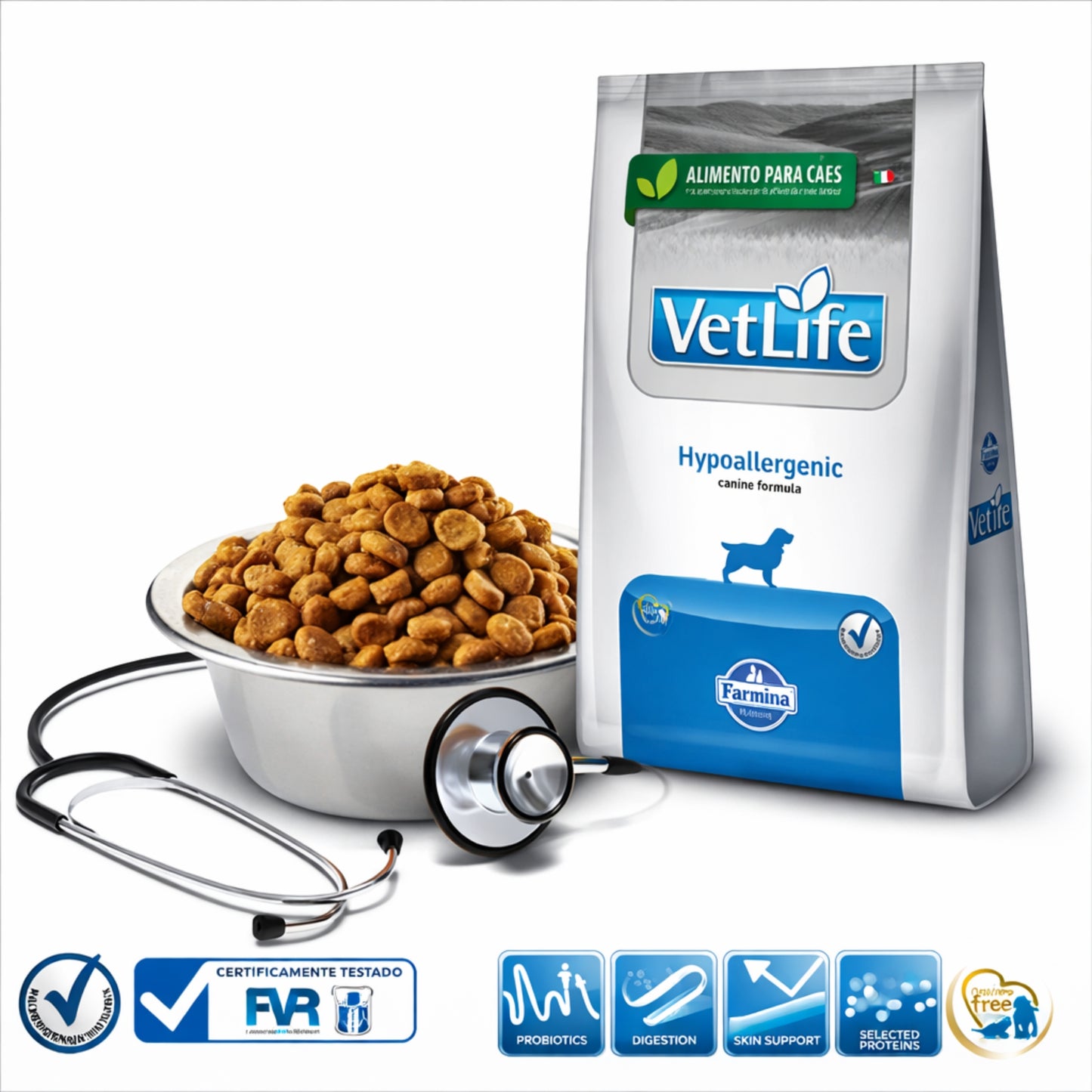 FARMINA Vet Life Hypoallergenic Canine – Dieta veterinaria para alergias e intolerancias alimentarias - Cosmos