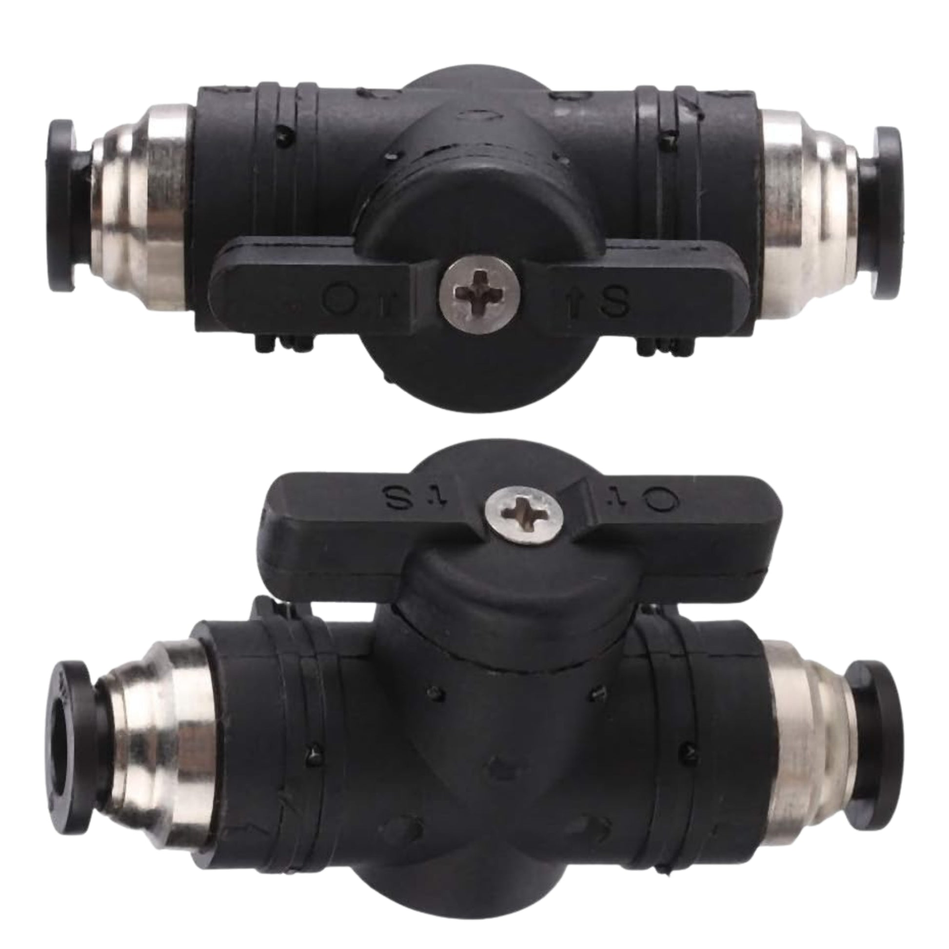 Válvula Manual de Control de Flujo de Aire y CO2 para Acuario – 2 Vías, 6 mm - COSMOS