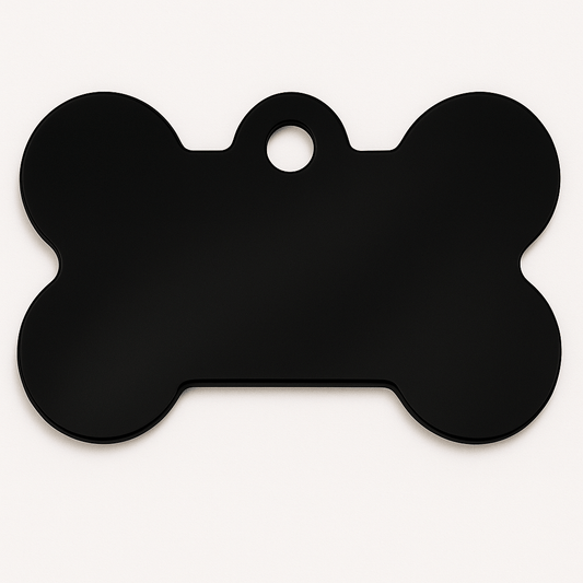 Quick - Tag Bone – Placa de Identificación Personalizada para Perros (Cromada, Grande) - COSMOS