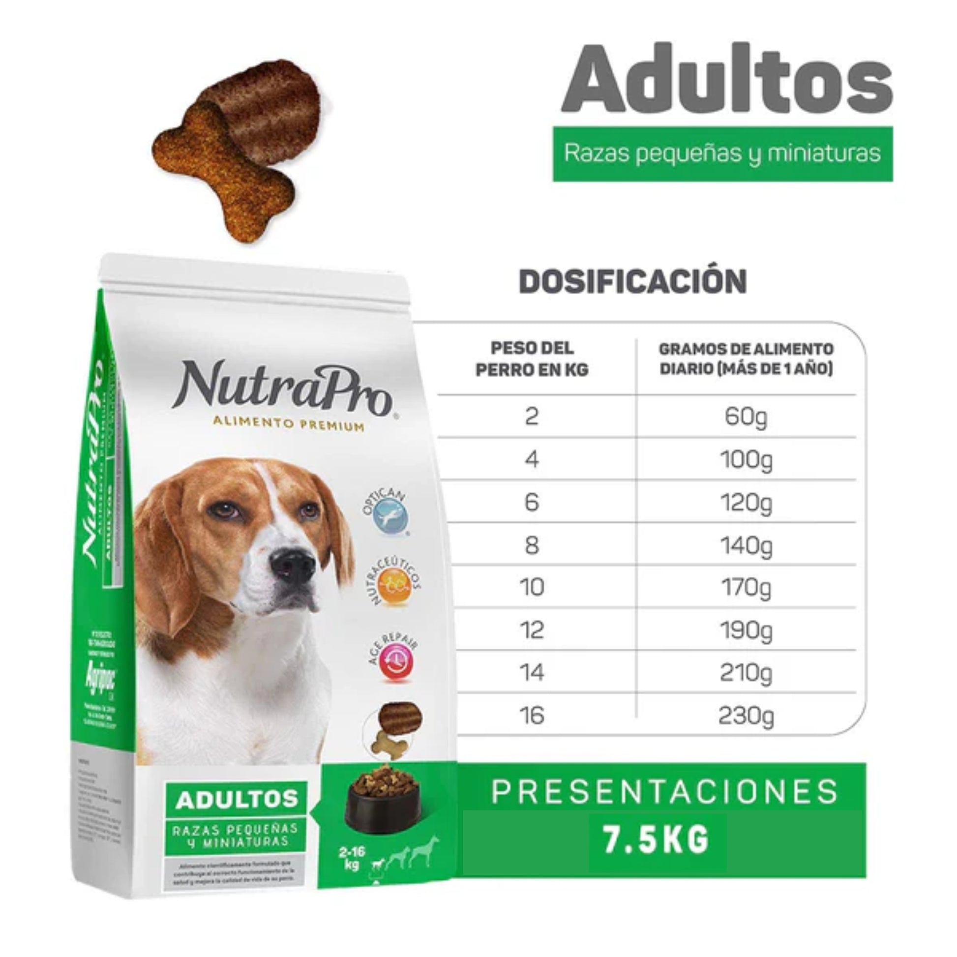 Nutrapro Adulto Razas Pequeñas y Miniaturas 7.5 kg - Cosmos