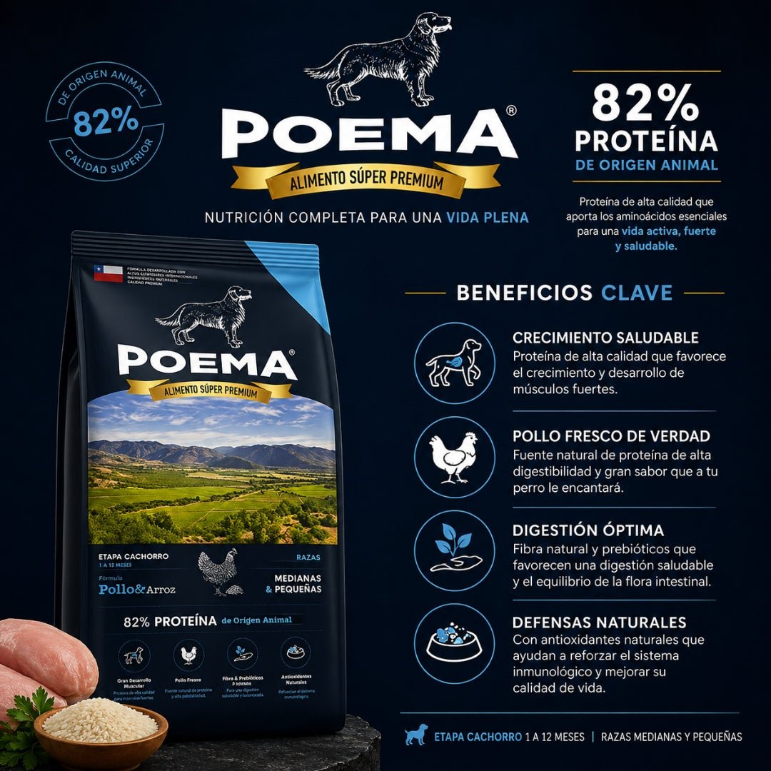 Poema Cachorro Pollo libre pastoreo & Salmón Hidrolizado Premium - Cosmos