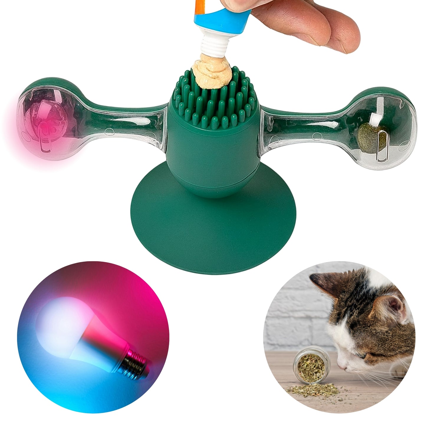 Juguete Giratorio para Gatos Mini 16×8×10 - COSMOS