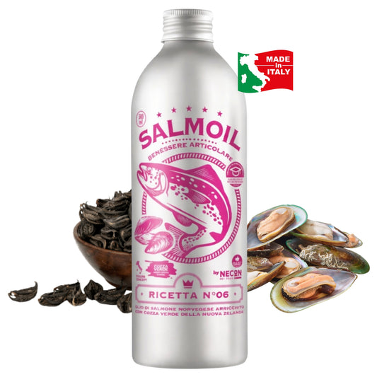 Aceite de Salmón Necon Salmoil Ricetta 6 Joint Wellness – Aceite de salmón para articulaciones de perros y gatos - Cosmos
