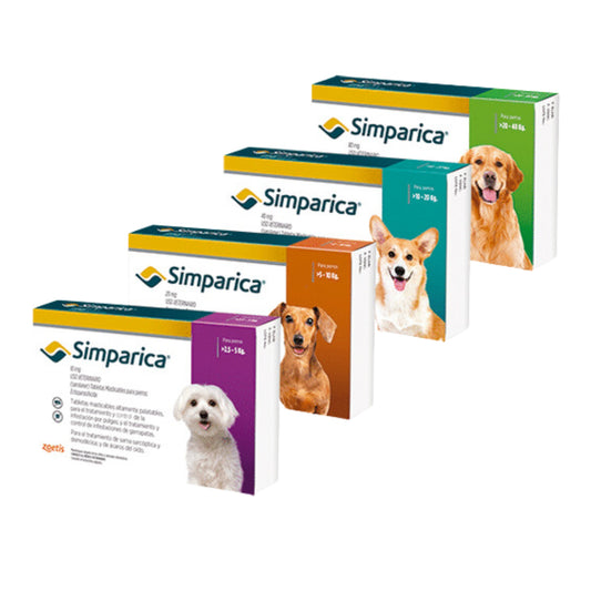 Simparica tableta antipulgas, garrapatas, piojos y ácaros