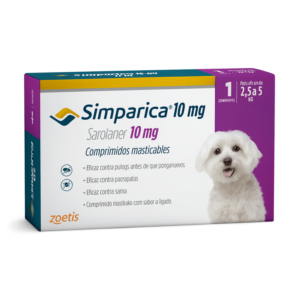 Simparica tableta antipulgas, garrapatas, piojos y ácaros ( 1 unidad) - COSMOS