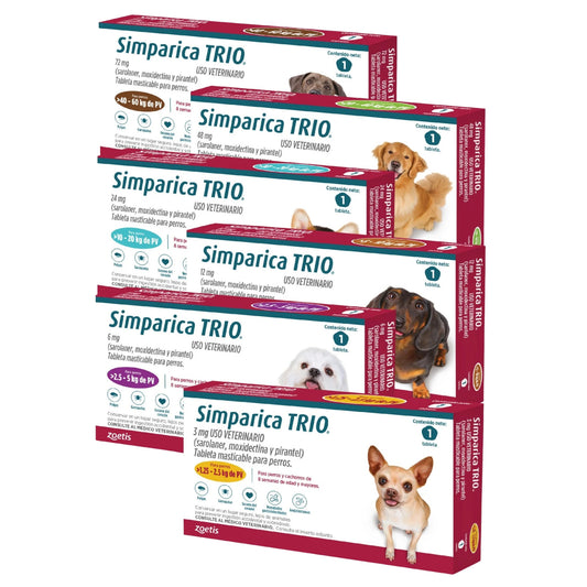 Simparica Trio antiparasitario externo interno
