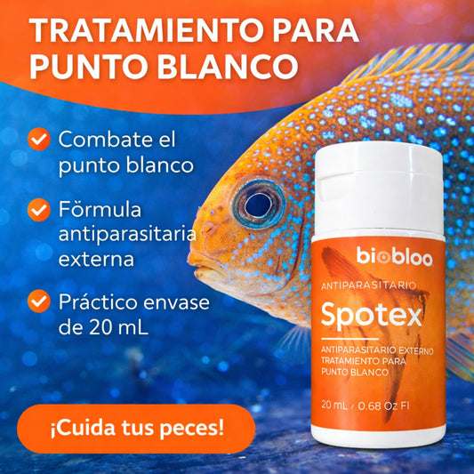 Biobloo Spotex 20 mL – Antiparasitario Externo para Puntos Blancos - Cosmos