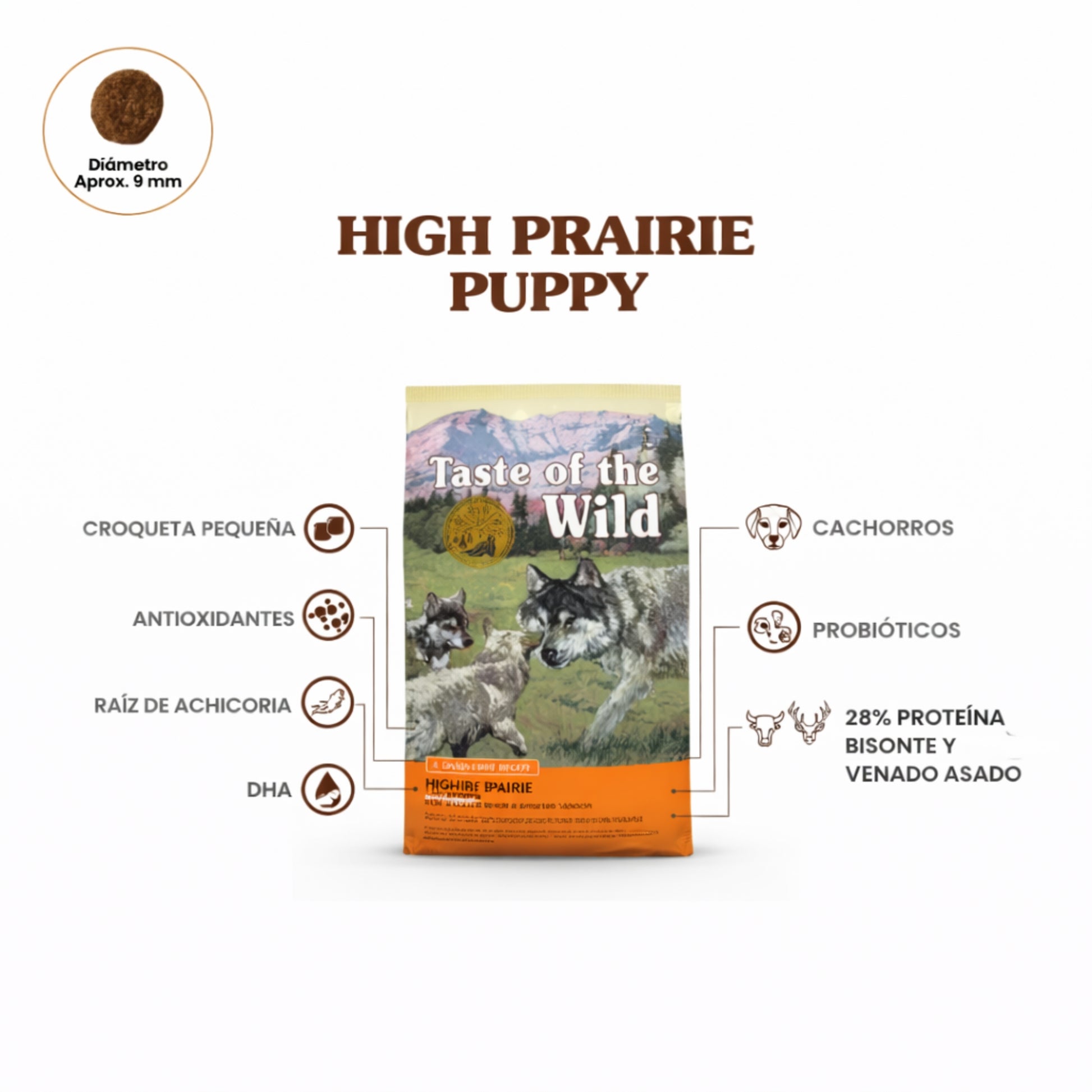Taste of the Wild High Prairie Puppy Bisonte y Venado - Cosmos