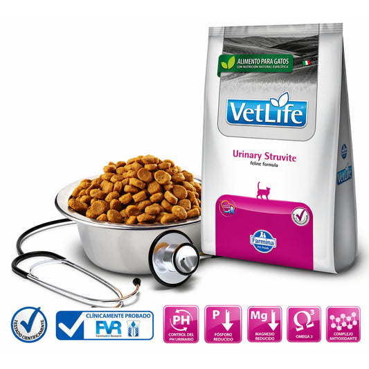 FARMINA Vet Life Urinary Struvite Feline – Dieta veterinaria para el soporte urinario en gatos - Cosmos