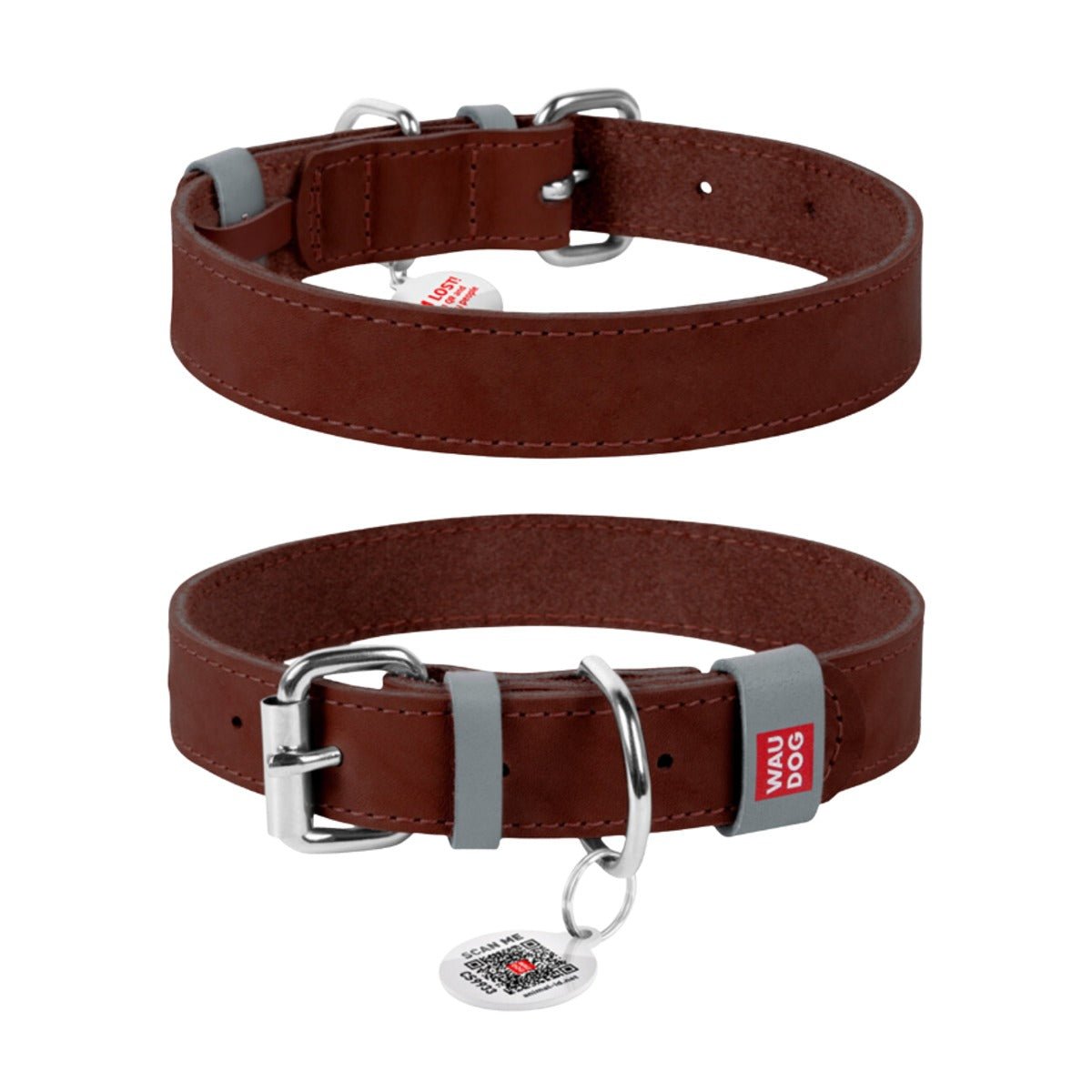 Collar WAUDOG Classic de cuero - Cosmos