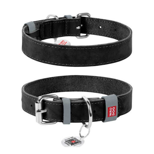 Collar WAUDOG Classic de cuero - Cosmos