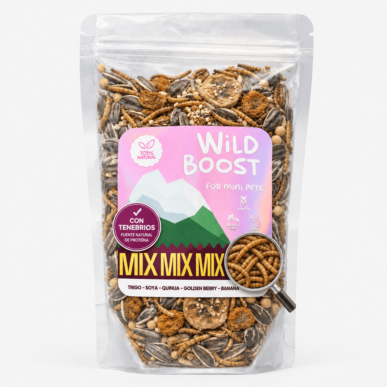 Alimento Premium para Hamster, Gerbo y Rata Wild Boost - con gusanos - Cosmos